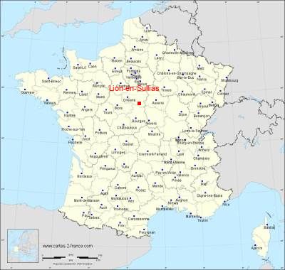Carte de Lion-en-Sullias