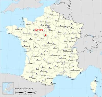 Carte de Ormes