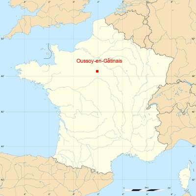Fond de carte avec Oussoy-en-Gâtinais