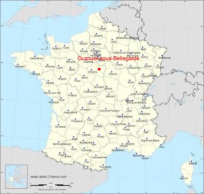 Carte de Ouzouer-sous-Bellegarde