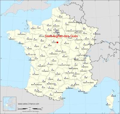 Carte de Saint-Aignan-des-Gués