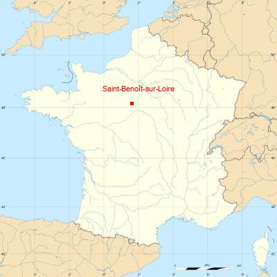 Fond de carte avec Saint-Benoît-sur-Loire
