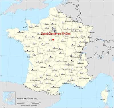 Carte de Saint-Denis-de-l'Hôtel