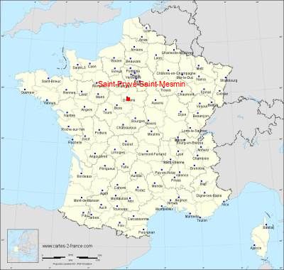 Carte de Saint-Pryvé-Saint-Mesmin