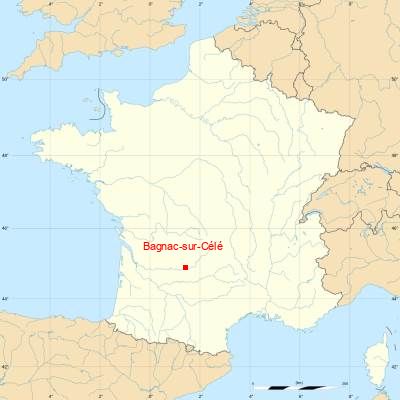 Fond de carte avec Bagnac-sur-Célé