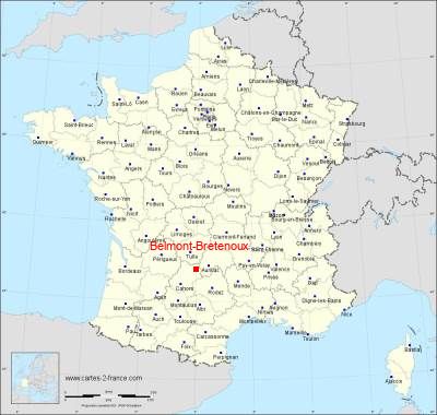 Carte de Belmont-Bretenoux