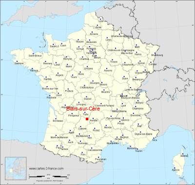 Carte de Biars-sur-Cère
