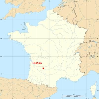 Fond de carte avec Crégols