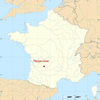 Fond de carte avec Flaujac-Gare