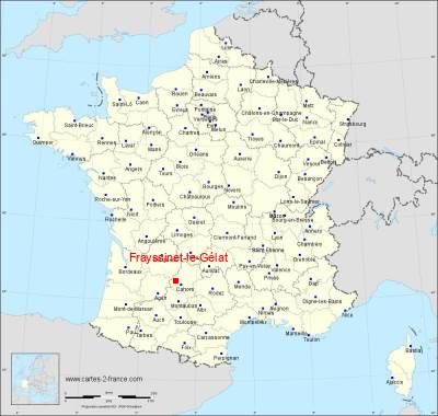 Carte de Frayssinet-le-Gélat