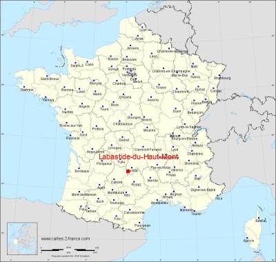 Carte de Labastide-du-Haut-Mont