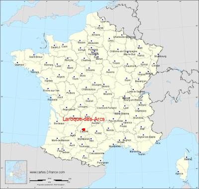 Carte de Laroque-des-Arcs