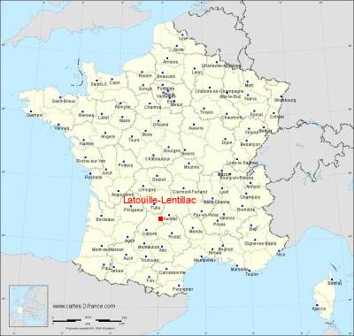 Carte de Latouille-Lentillac