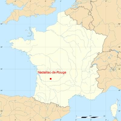 Fond de carte avec Nadaillac-de-Rouge
