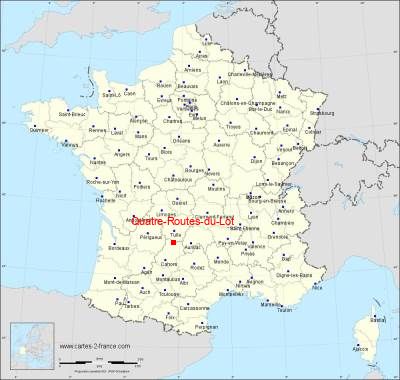 Carte de Quatre-Routes-du-Lot