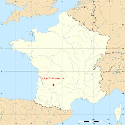 Fond de carte avec Sabadel-Lauzès