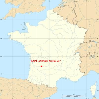 Fond de carte avec Saint-Germain-du-Bel-Air