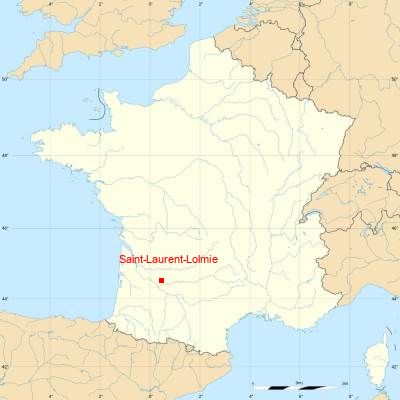 Fond de carte avec Saint-Laurent-Lolmie