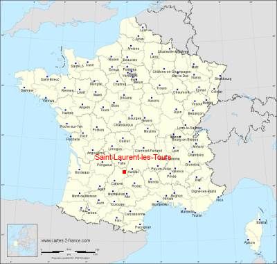 Carte de Saint-Laurent-les-Tours