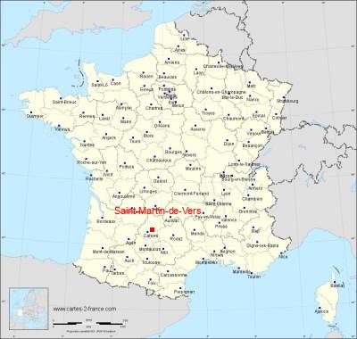 Carte de Saint-Martin-de-Vers