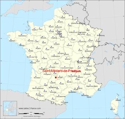 Carte de Saint-Médard-de-Presque