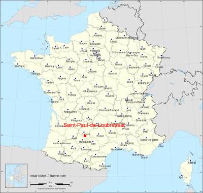 Carte de Saint-Paul-de-Loubressac
