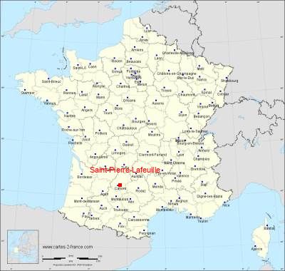 Carte de Saint-Pierre-Lafeuille