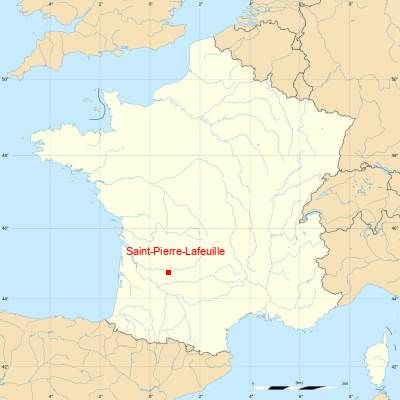 Fond de carte avec Saint-Pierre-Lafeuille