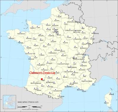 Carte de Clermont-Dessous