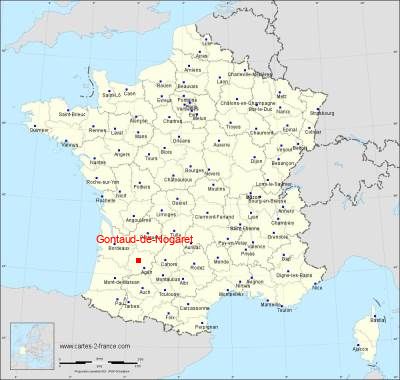 Carte de Gontaud-de-Nogaret