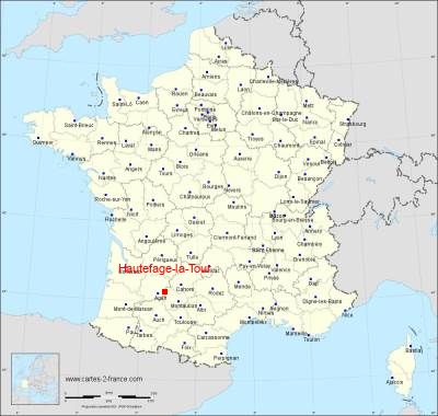 Carte de Hautefage-la-Tour