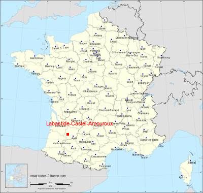 Carte de Labastide-Castel-Amouroux