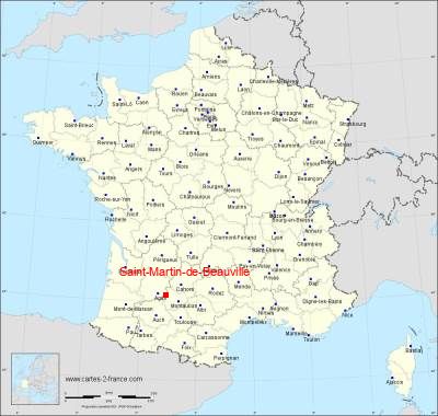 Carte de Saint-Martin-de-Beauville