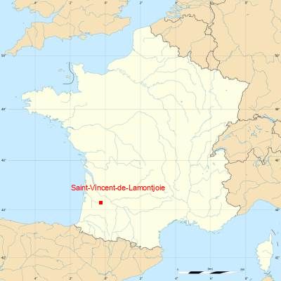 Fond de carte avec Saint-Vincent-de-Lamontjoie