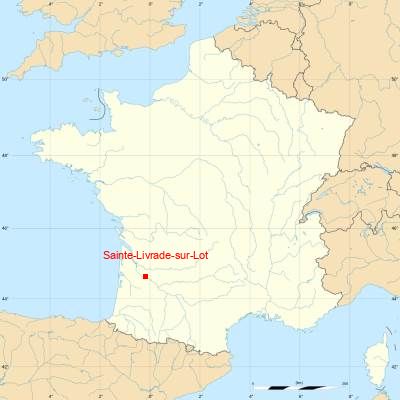 Fond de carte avec Sainte-Livrade-sur-Lot