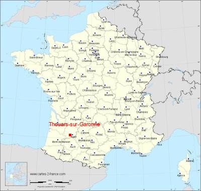 Carte de Thouars-sur-Garonne