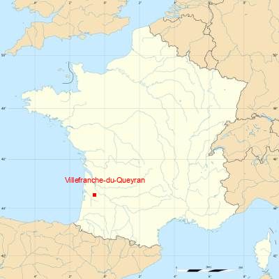 Fond de carte avec Villefranche-du-Queyran