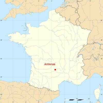 Fond de carte avec Antrenas