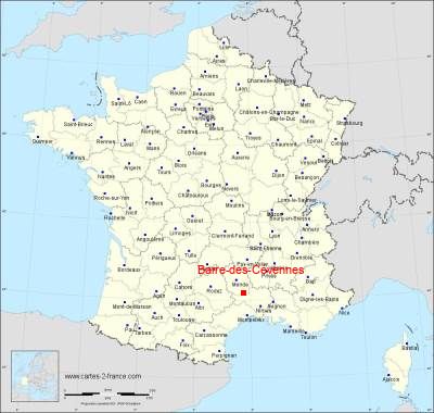 Carte de Barre-des-Cévennes