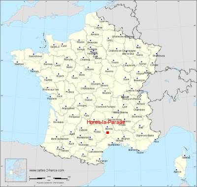 Carte de Hures-la-Parade