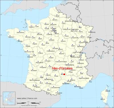 Carte de Mas-d'Orcières