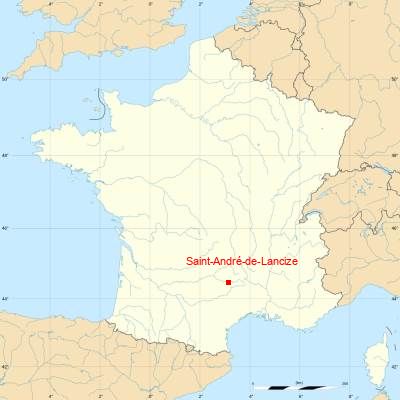 Fond de carte avec Saint-André-de-Lancize