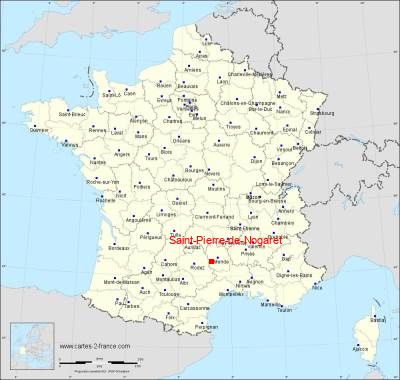 Carte de Saint-Pierre-de-Nogaret