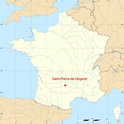 Fond de carte avec Saint-Pierre-de-Nogaret