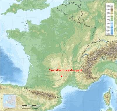 Carte de Saint-Pierre-de-Nogaret