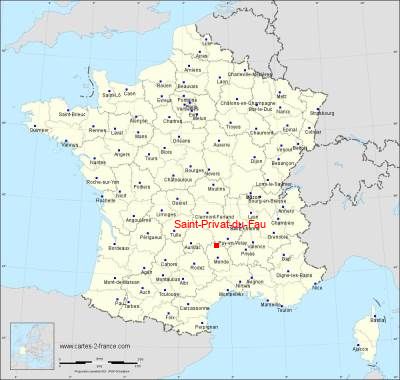 Carte de Saint-Privat-du-Fau