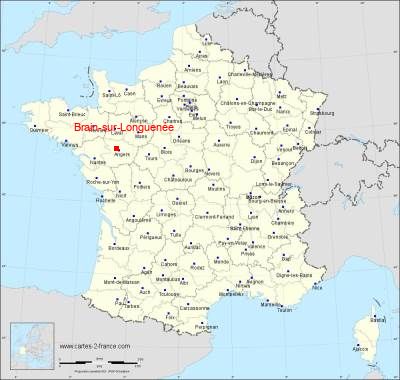 Carte de Brain-sur-Longuenée