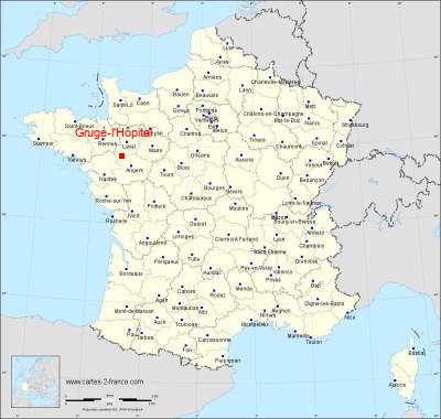 Carte de Grugé-l'Hôpital