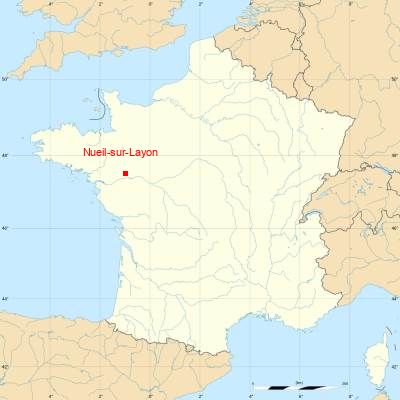 Fond de carte avec Nueil-sur-Layon