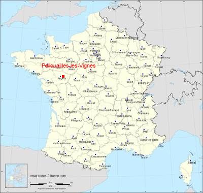 Carte de Pellouailles-les-Vignes